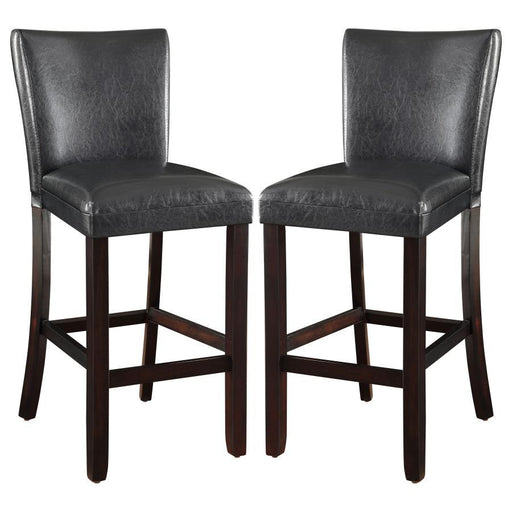 Alberton - Upholstered Bar Stools (Set of 2) - Black And Cappuccino - Simple Home Plus