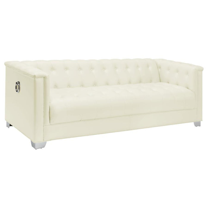 Chaviano - Tufted Upholstered Sofa Pearl White - Simple Home Plus