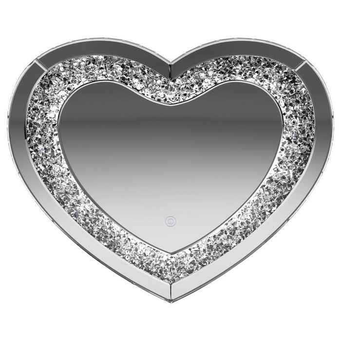 Aiko - Heart Shape Wall Mirror - Silver - Simple Home Plus