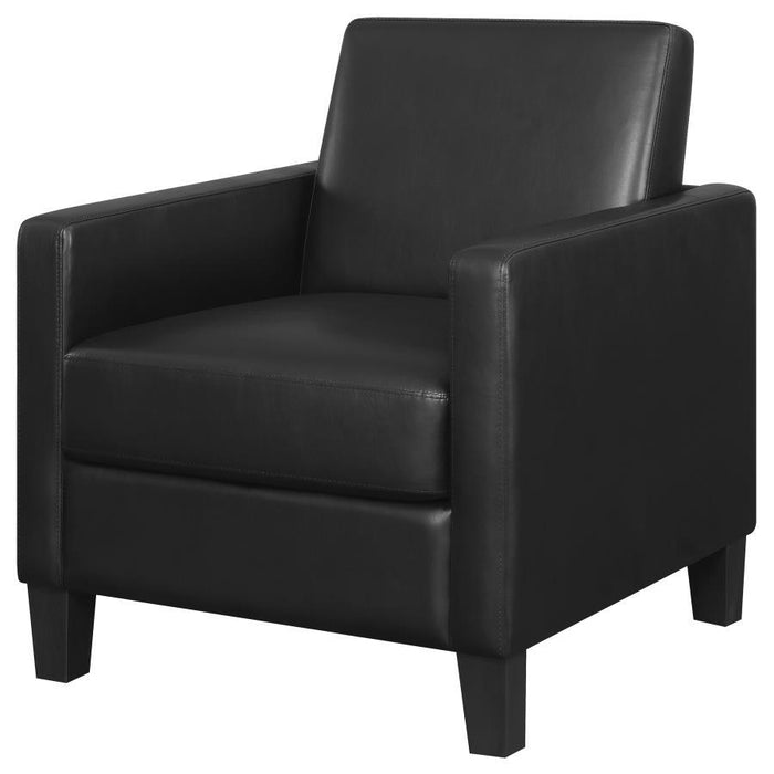 Julio - Upholstered Accent Chair With Track Arms - Black - Simple Home Plus