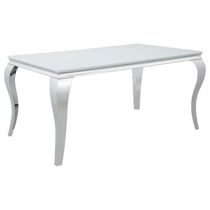 Carone - Rectangular Glass Top Dining Table - Simple Home Plus