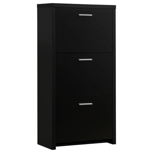 Vivian - 3-Drawer Shoe Cabinet - Black - Simple Home Plus