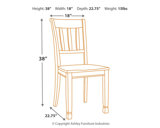 Whitesburg - Brown / Cottage White - Dining Room Side Chair (Set of 2) - Simple Home Plus