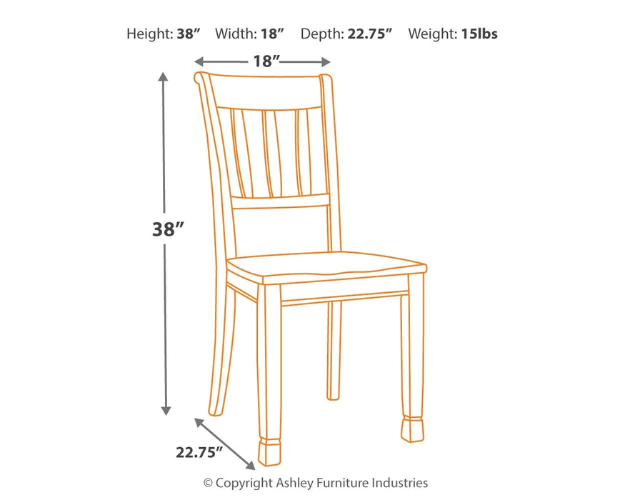 Whitesburg - Brown / Cottage White - Dining Room Side Chair (Set of 2) - Simple Home Plus