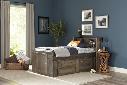 Wrangle Hill - Twin Storage Bed - Gun Smoke - Simple Home Plus