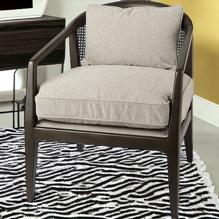 Fusion Cane Back Arm Chair - Dark