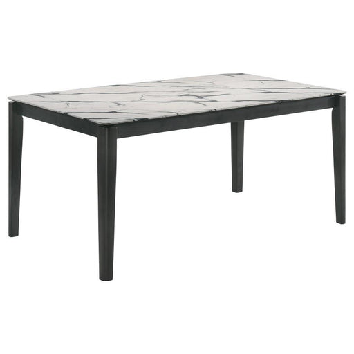 Stevie - Rectangular Faux Marble Top Dining Table - Simple Home Plus