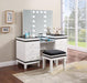 Talei - 6-Drawer Vanity Set With Hollywood Lighting - Black And White - Simple Home Plus