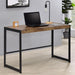 Estrella - Writing Desk - Antique Nutmeg And Gunmetal - Simple Home Plus