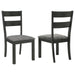 Jakob - Upholstered Side Chairs With Ladder Back (Set of 2) - Gray And Black - Simple Home Plus