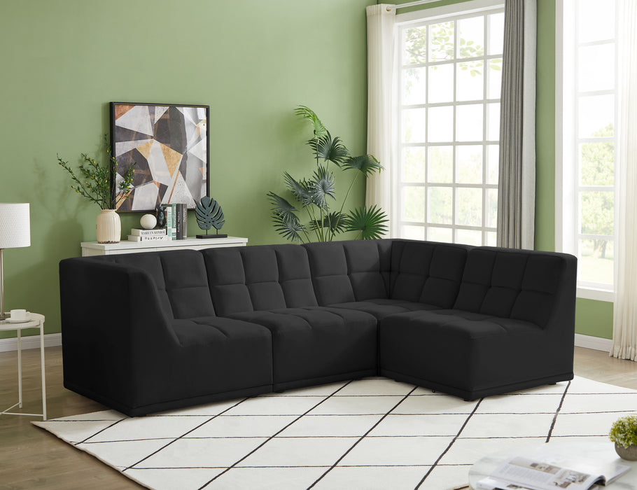 Relax - Modular Sectional 4 Piece - Black