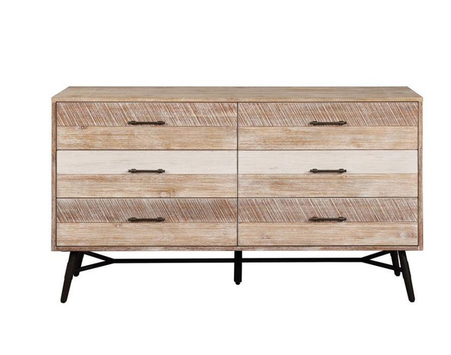 Marlow - 6-Drawer Dresser - Rough Sawn Multi - Simple Home Plus