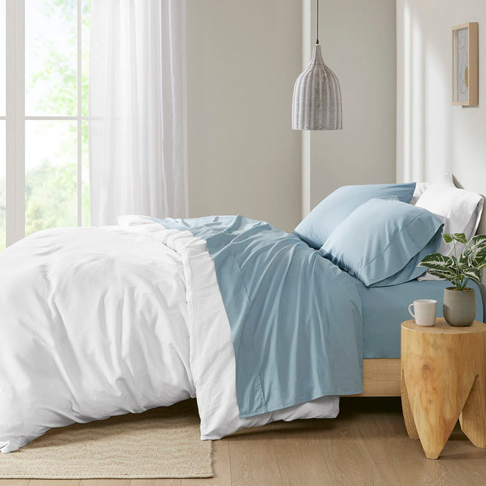 Queen Peached Percale Sheet Set - Teal