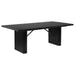 Catherine - Rectangular Double Pedestal Dining Table - Black - Simple Home Plus