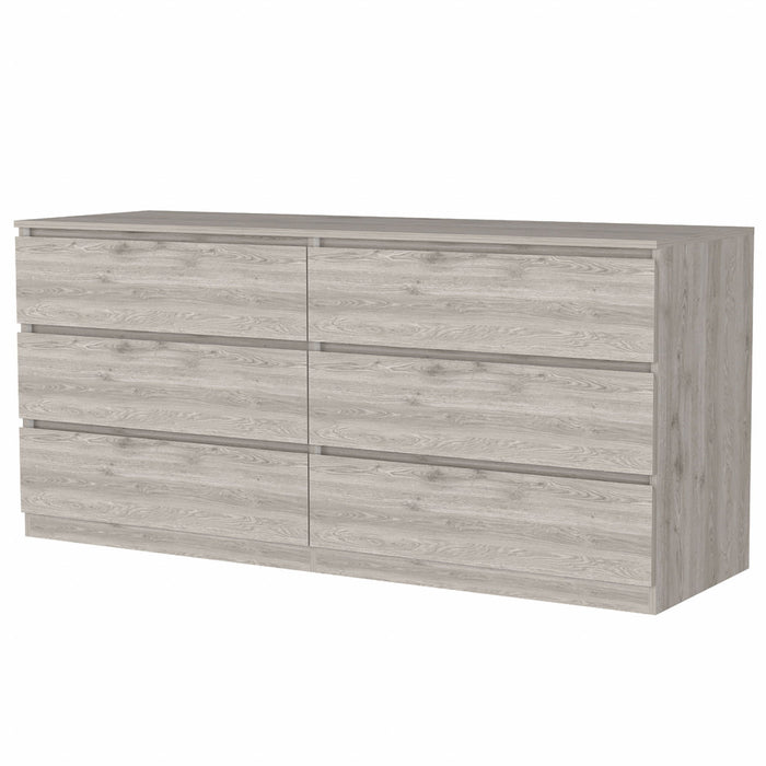 Four Drawer Double Dresser - Light Gray