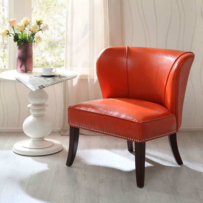 Hilton - Armless Accent Chair - Orange