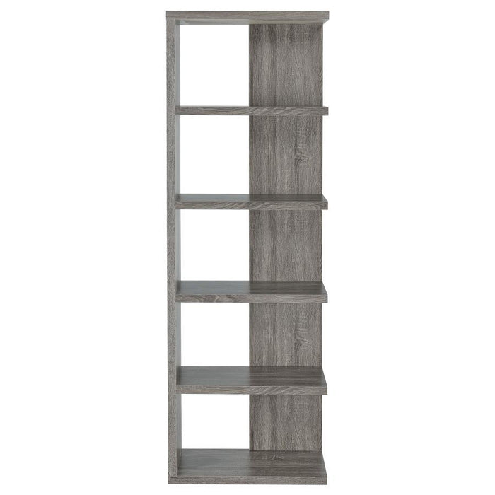 Harrison - 5-Tier Bookcase - Weathered Gray - Simple Home Plus