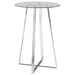 Zanella - Glass Top Bar Table - Chrome - Simple Home Plus