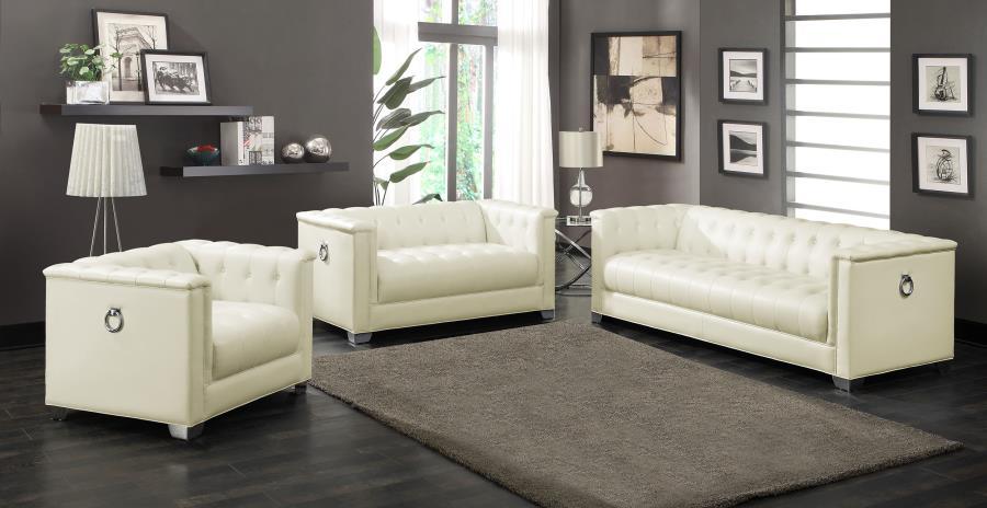 Chaviano - Upholstered Track Arm Sofa Set