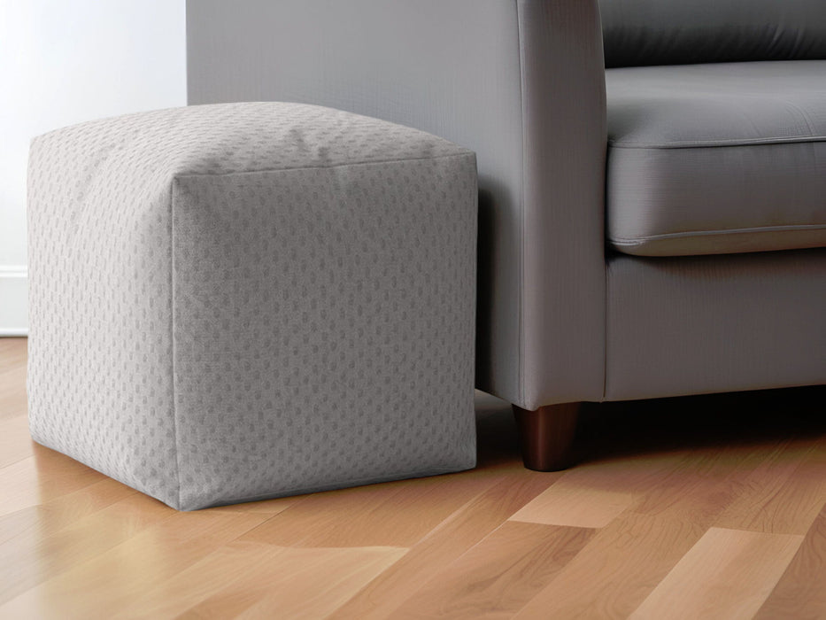 Polyester Pouf Ottoman - Gray