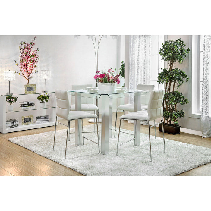 Richfield - Counter Height Table - Silver - Simple Home Plus