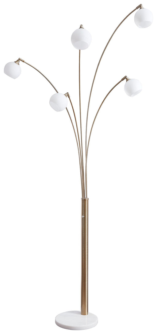 Taliya - Champagne / White - Metal Arc Lamp - Simple Home Plus