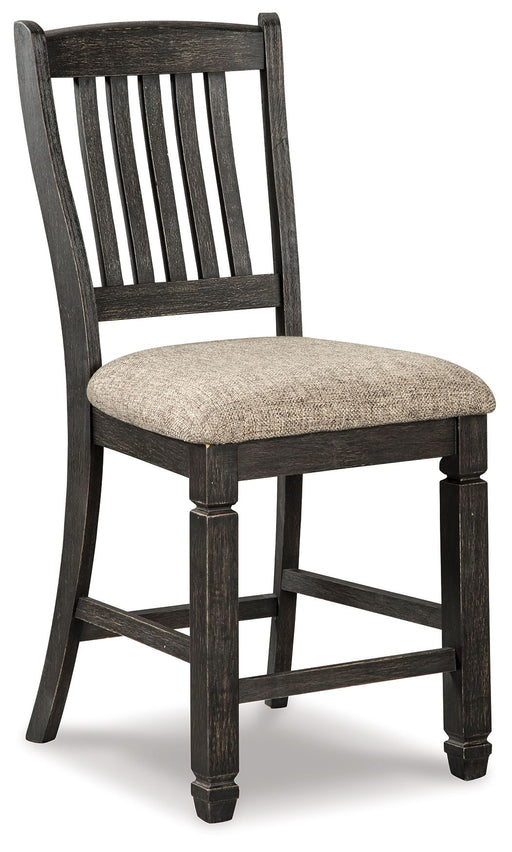 Tyler - Black / Grayish Brown - Upholstered Barstool (Set of 2) - Simple Home Plus