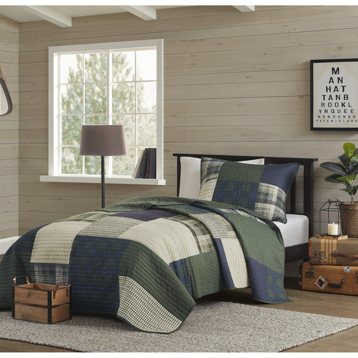 Mill Creek - Oversized Cotton Quilt Set - Green