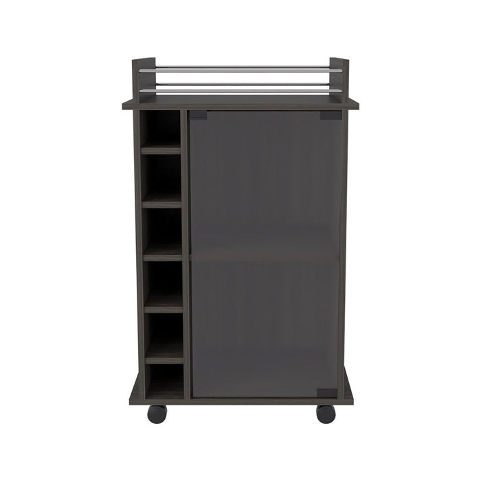 Open Shelving TV Stand - Brown / Black