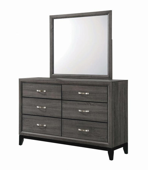 Watson - 6-Drawer Dresser - Gray Oak And Black - Simple Home Plus