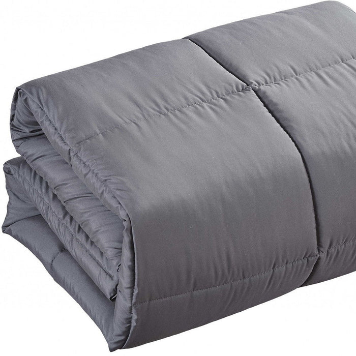 California King Medium Warmth Down Alternative Comforter - Dark Gray