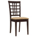 Kelso - Lattice Back Dining Chairs (Set of 2) - Cappuccino - Simple Home Plus