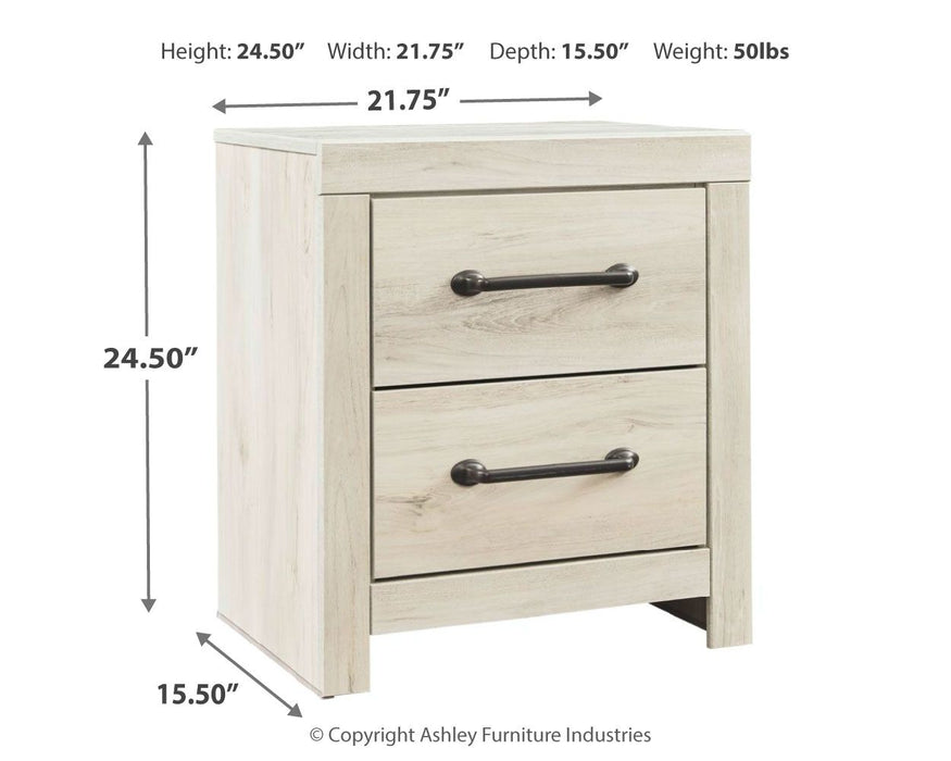 Cambeck - Whitewash - Two Drawer Night Stand - Simple Home Plus