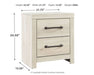 Cambeck - Whitewash - Two Drawer Night Stand - Simple Home Plus