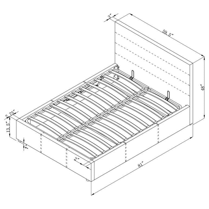 Riverbend - Upholstered Storage Bed - Simple Home Plus