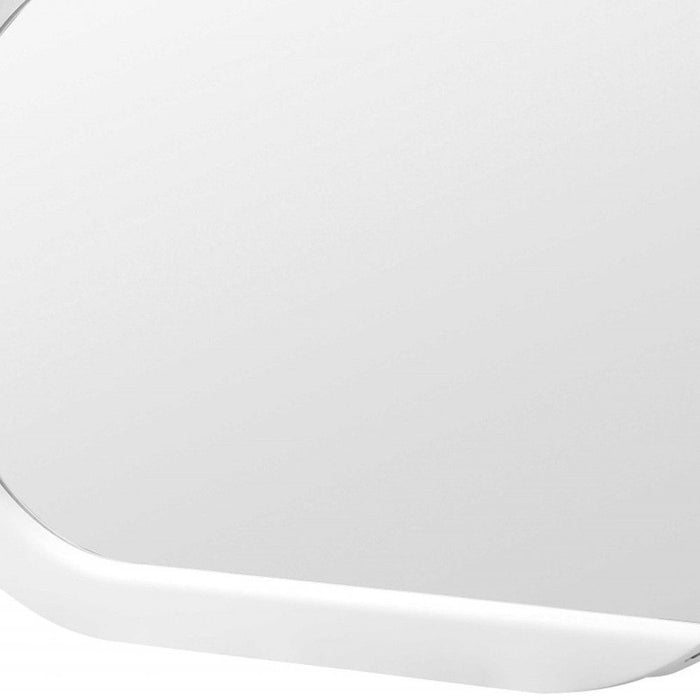 31" Oval Framed Accent Mirror - White