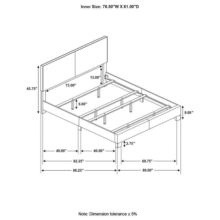 Dorian - Upholstered Bed - Simple Home Plus