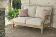 Clare - Beige - Loveseat W/Cushion - Simple Home Plus