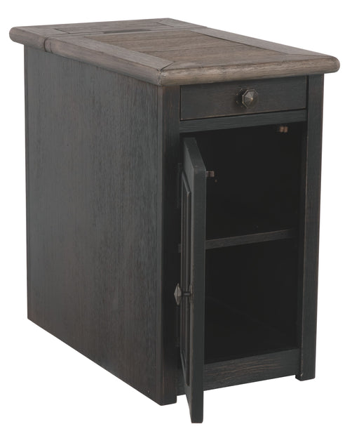 Tyler - Grayish Brown / Black - Chair Side End Table - Simple Home Plus