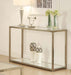 Cora - Sofa Table With Mirror Shelf - Chocolate Chrome - Simple Home Plus