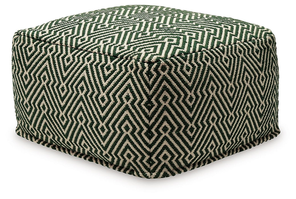 Abacy - Green / Ivory - Pouf