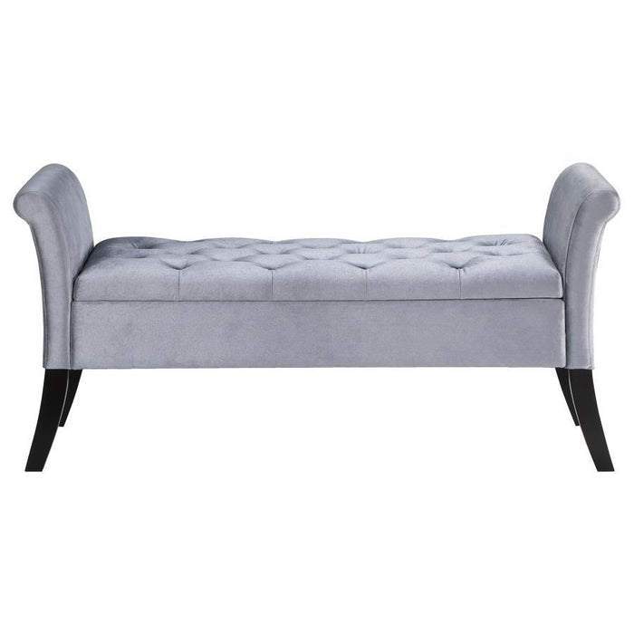 Farrah - Upholstered Rolled Arms Storage Bench - Simple Home Plus