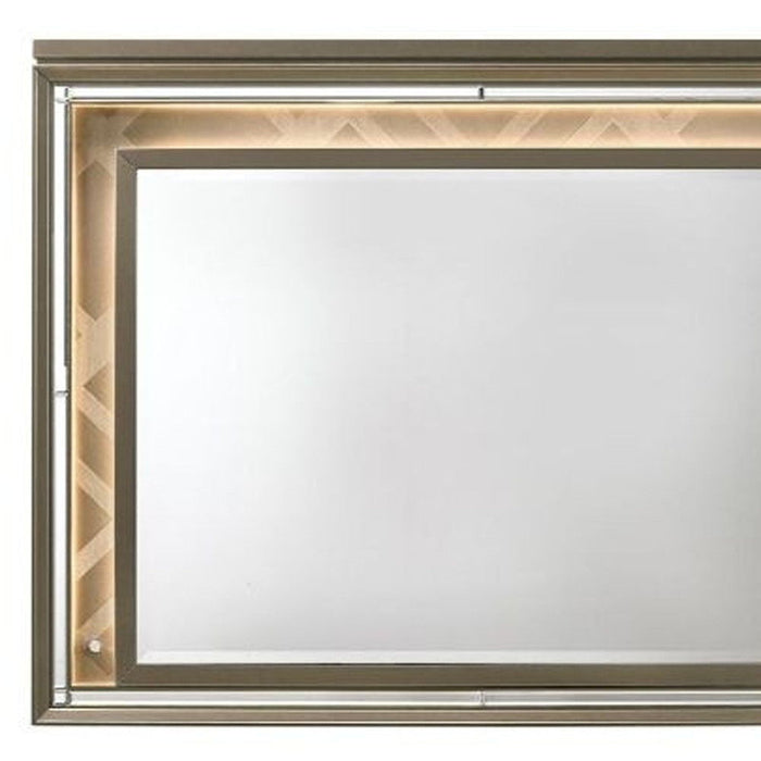 37" Led Lighted Dresser Mirror - Dark Champagne