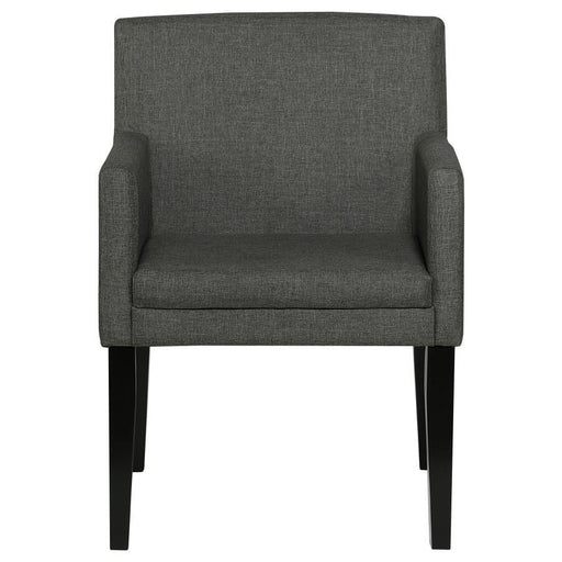 Catherine - Upholstered Dining Arm Chair (Set of 2) - Charcoal Gray And Black - Simple Home Plus