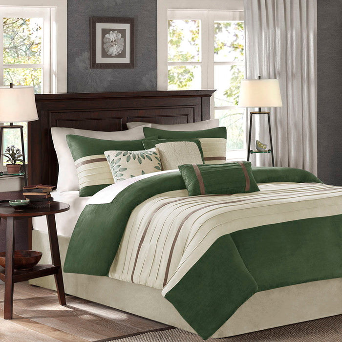 Palmer - Queen Piece Comforter (Set of 7) - Green