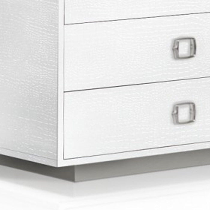 Solid Wood Six Drawer Dresser - White