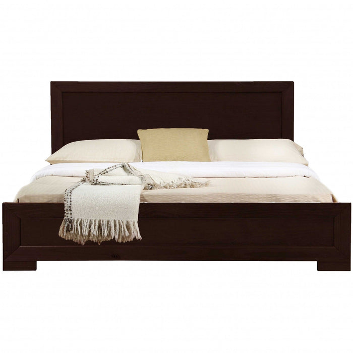 Moma Platform Queen Bed With Two Nightstands - Espresso Wood