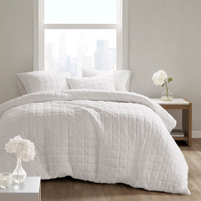 Cocoon - King 3 Piece Quilt Top Comforter Mini Set - White