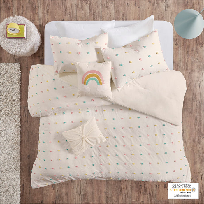 Callie - Pom Pom Comforter Set - Multi