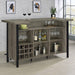 Bellemore - Bar Unit With Footrest - Gray Driftwood And Black - Simple Home Plus